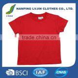 High Quality Custom Short Sleeve Plain Red Cotton Blank Baby T-shirts Wholesale thumbnail-1