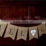 FALL in LOVE Wedding Banner Burlap Venue Decoration Photo Prop Engagement Bunting thumbnail-2