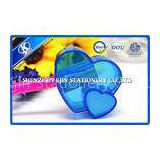 School Students Blue Clear Plastic Pencil Sharpeners With Mini Eraser
