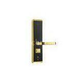 M1 Black Panel Gold Frame Mifare Hotel Lock For Hotel Room Door With Free System
