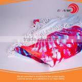 Hot Selling European Style Funky Cotton Print Women Summer Cover Sunproof Round Beach Towel thumbnail-6