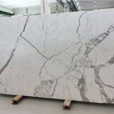Italy White Marble Calacatta Marble Tiles, Bench Tops