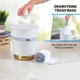 High Quality Trash Bag Plastic Disposable Drawstring Garbage Bags on Roll thumbnail-3