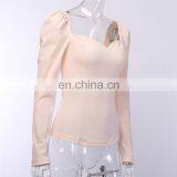 Women Plain Long Sleeve Tops Blouses and t Shirts thumbnail-6