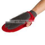 Silicone Massage Magic Cleaning Dog Cat Brush Hair Remover Pet Grooming Gloves thumbnail-1