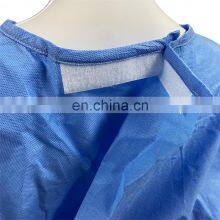 Aami Surgical Antistatic Level 2 Sms Non Woven Disposable Blue Dustproof Full Body Isolation Gown With Elastic Cuff thumbnail-5