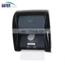Mechanical Auto-Cut Roll Towel Dispenser Manual Plastic Paper Towel Roll Dispenser thumbnail-1