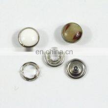 Fashion Brass Round 222 Five Prong 9.5MM Pearl Prong Snap Button
