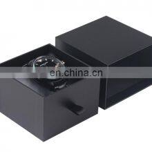 Unique Black Cardboard Sliding Watch Storage Box With Pillow thumbnail-1