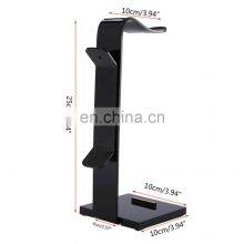 Gaming Headset Headphone Stand Holder With Cable Organizer & Cellphone Stand - Black