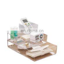 BSCI Factory Desk Organizer Durable Desktop Organizer Acrylic Home Organization Sundries Remote Control Storage Box thumbnail-1