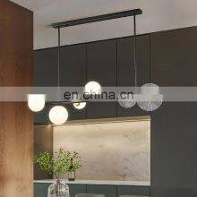 Nordic Retro Design LED Chandelier For Dining Room Kitchen Living Room Bedroom Lounge Glass Ball Pendant Lamp G9 Hanging Light thumbnail-5