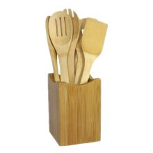 Bamboo cooking utensil with bamboo holder Wholesale from China