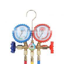 CT-536 B Brass Manifold Gauge Set HVAC Refrigeration System Auto Air Conditioner AC Charging R134A R22 R12 ac Charging Hose thumbnail-1