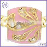 Handmade Enamel Metal 14k Gold Bead for Bracelet thumbnail-1
