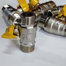 DN15 Double Outer Wire Copper Ball Valve, Gas Valve Switch,Keywords Water Heater Valve, Threaded Switch,Water Pipe Switch,Gas Pipeline Fittings thumbnail-2
