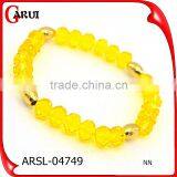 Stainless Steel Jewelry Fashion Yellow Pink Crystal Bead Bracelet thumbnail-3