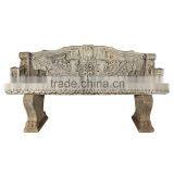 100%Hand Carved Roman Stone Effect Patio Furniture Magnesium Oxide Garden Bench thumbnail-1