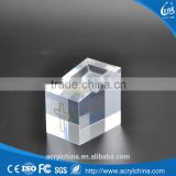 clear perspex block glass paperweight