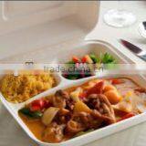 Eco-green 100% Biodegradable 3 Compartments Lunch Box