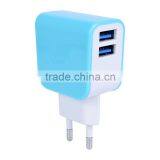 Wholesale Electronics EU Plug 5V 2.1A Usb Wall Charger for Samsung Travel Charger thumbnail-2