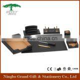 Top Quality Modern Desktop PU Leather Office Desk Organizer thumbnail-1
