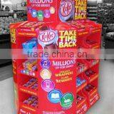 Multifunction Cardboard Display Shelves for Retail Stores Corrugated Paper Sides Stand Floor Display