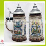 Hot Sale High Quality Handmade German Ceramic Beer Stein thumbnail-1