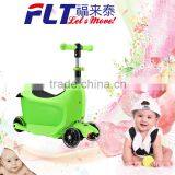 Patent colorful 3 in 1 scooter with seat and best drawer for kids happy childhood