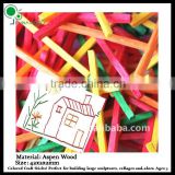 1000 Packs of Natural and Colored Wood Aspen Match Sticks