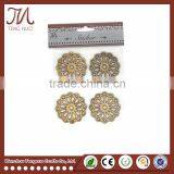 Hollow Out Flower Design Decoration Use Laser Engraved Wooden Sticker For Gift