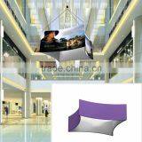 12ft Ceiling Banner Display Trade Show Curved Square Hanging Sign (Double Sided Graphic)