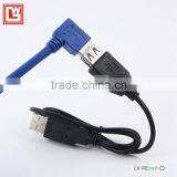 USB 3.0 Cable 90 Degree AM to AF With Cover Cable