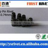 5*10.74mm Black Color Double Head Steel Rivet, Solid Stop Pin Rivet thumbnail-3