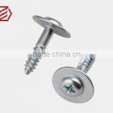 2015 Hot Sales Blue Zine Plated Steel Pan Big Washer Half-thread Tapping Screws