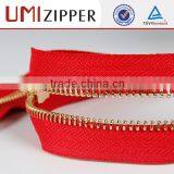 Red Zipper Cotton Tape With Double Sliders Brass Zipper for Sofa thumbnail-4
