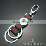 Hot Selling HPK201 Promotional Fabric Alloy Carabiner Keychain