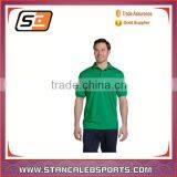 Stan Caleb Customized Sublimation Print Wholesale Hight Quality Green Eyelet Fabric Polo Shirt for Men thumbnail-1