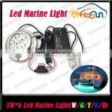 316 Stainless Stell 6w 9w 27w Led Underwater Marine Boat Fishing Light