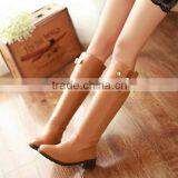 2016 Best Selling Women Fancy Winter Black Suede Leather Over Knee Boots CP6600 thumbnail-5