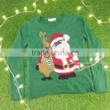 16JW53116 100%acrylic wholesale santa deer design ugly christmas sweater