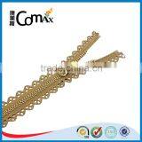 One Close Euro Style Shiny Gold Metal Zip for Bag thumbnail-1