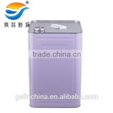 18L square tinplate pail for chemical products