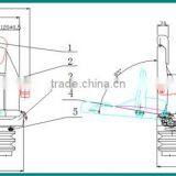Vinyl Cover Mechanical Suspension Backhoe Seat With Swivel (YJ03) thumbnail-6