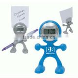 promotional item gift clocks Flexible little man shape small digital clock