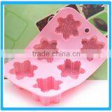 6 Cubes Snowflake Shape Mold Silicone Soap Mold Pink Cake DIY Mold thumbnail-3