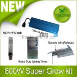Hps 600w electronic ballast indoor plant growing light kit for hydroponics