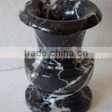 NATURAL BLACK ZEBRA MARBLE FLOWER VASES thumbnail-1