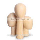 Hot Sale Wooden Lifelike Mannequin Head for Hat Display thumbnail-1