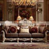 Traditional European Classic Wooden Three Seat Sofa With Cushions(MOQ=1 SET) thumbnail-1
